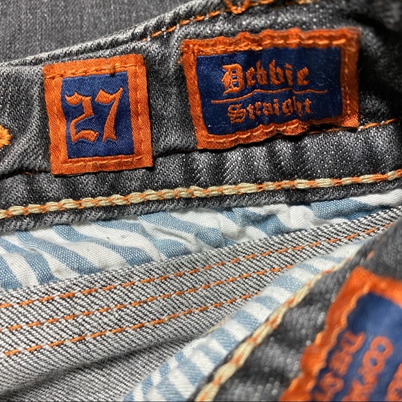 Rock Revival Debbie Boot Cut Stretch Jeans Pocket Flaps Embroidered Size 27 - Picture 8 of 12